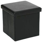 Пуф със съхранение atmosphera Pouffe, MDF, Сгъваем - Черен