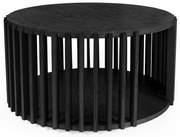 Масичка за кафе от черен дъб , ø 83 cm Drum - Woodman