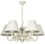 Полилей МОНРО, крем, абажури Сарай Крем, 5xE27