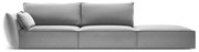 Светлосив кадифен диван ляв ъгъл 264 cm Vanda – Mazzini Sofas