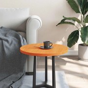 847126 vidaXL Плот за маса, кръгъл, восъчнокафяв, Ø50x2,5 см, бор масив