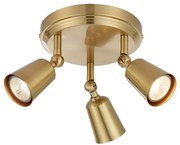 Markslöjd 108980 - Точково осветително тяло TINY 3xGU10/7W/230V, месинг