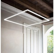 Ideal Lux - LED полилей на кабел ORACLE SLIM LED/53W/230V 3000K 90x90 cm бял