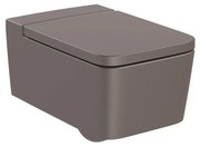 Конзолна тоалетна чиния A346537660, седалка и капак, порцелан, кафе, 44x37x56см