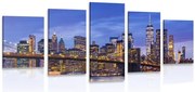 картини от 5 части – Очарователен мост в Бруклин