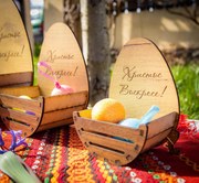 Декоративна кошничка за яйца, в три размера /колекция Великден - модел V010004/