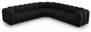 Антрацитен шенилов модулен ъглов диван Lupine – Micadoni