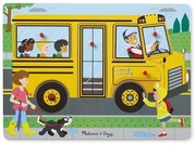 Melissa & Doug - Дървен музикален пъзел с дръжки - Рими - Автобус