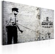 Печат върху платно - зона за графити (полиция и куче) от Banksy 60x40