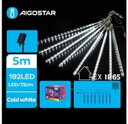 Aigostar - LED соларна коледна верига 192 LED/8м IP65 студена бяла