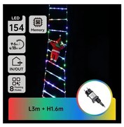 Aigostar - LED RGBY външна коледна декорация 154xLED/3,6W/230V/8 функции 1,6m IP44