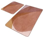 Кафяви кадифени килими за баня в комплект от 2 бр. 60x100 cm – Mila Home