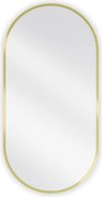Mexen Loft овално огледало за баня 90 x 45 см, златна рамка - 9851-090-045-000-50