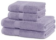 Памучни хавлии и кърпи за баня в комплект от 4 бр. от тери лавандула Marina – DecoKing