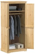 4002769 vidaXL Гардероб "Corona" 76x50x170 см бор масив