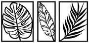 Метална декорация за стена 80x38 cm Leaf - Wallity