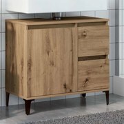 857124 vidaXL Шкаф за мивка, дъб артизан, 65x33x60 см, инженерно дърво