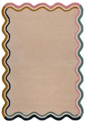 Кремав ръчно изработен вълнен килим 120x170 cm Leo Scallop – Flair Rugs
