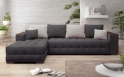 Разтегателен ъглов диван с подлакътник етажерка Мелвин Спринг