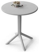 ТУЛЬСИ Светло сиво (Пепел) - МОДЕРНА КРЪГЛА ГРАДИНСКА МАСА (за кухня, кафене, градина)