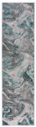 Сива/тюркоазена пътека 80x300 cm Marbled – Flair Rugs