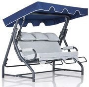 Градински троен люлеещ се стол Salvia 1, цвят Многоцветен