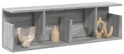 854846 vidaXL Стенен шкаф, 100x20x30 см, сив сонома, инженерно дърво