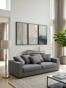 Диван Pilo Триместен-205φ 90β εκ.-Γκρι Anoixto