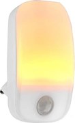 Nedis LNLW10WT - LED Ориентираща лампа за контакт със сензор за движение LED/0,55W/230V