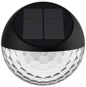 Aigostar - LED Соларен аплик LED/2W/1,2V черен 2700K IP44