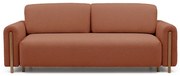 Теракотен разтегателен диван с място за съхранение от букле 244 cm Arcadova – ELTAP