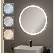 Brilagi-LED огледало с димер, подгряване и подсветка ALU PRO LED/18W/230V диам. 60 см IP44 черно