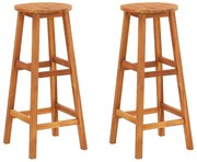 44129 vidaXL Бар столове, 2 бр, акациево дърво масив