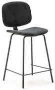 Черни бар столове в комплект от 2 бр. (височина на седалката 66 cm) Arus – Marckeric
