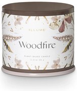 Ароматна свещ от соев восък с време на горене 50 часа Woodfire – ILLUME x Bloomingville