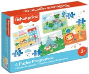 Fisher Price - 4 прогресивни пъзела, Животни, 6, 9, 12,16 части F2003