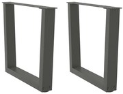 4012634 vidaXL Крака за масичка за кафе, V-образна, 2 бр., антрацит, 60 x (42-43,3) см, стомана