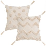 Декоративни възглавници в комплект от 2 броя броя 45x45 cm Natural - Casa Selección
