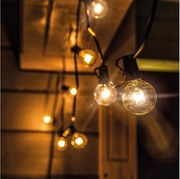 Brilagi - LED външна декоративна гирлянда GIRLANDA 25xE12 20m черна IP44 топло бяло + дистанционно