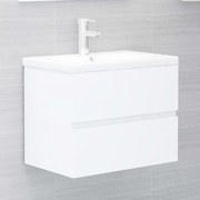804737 vidaXL Долен шкаф за мивка, бял, 60x38,5x45 см, инженерно дърво