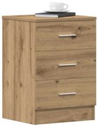 861127 vidaXL Нощни шкафчета 2 бр. дъб Artisan 38x35x55cm Инженерна дървесина