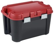 Червено-черна пластмасова кутия за съхранение с капак 59x39,5x36 cm Totem – Curver