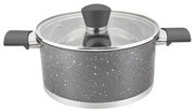 Тенджера с капак ZEPHYR ZP 1210, Многослойно дъно, Инокс, Мармор - 24x14.5 см 6.3 L
