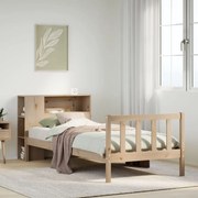 3321676 vidaXL Легло с рафтове за книги, без матрак, 75x190 см, бор масив