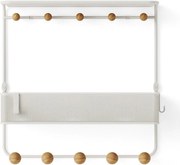 Бяла метална стенна закачалка с рафт Estique - Umbra