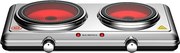 Двоен керамичен котлон KUMTEL HCD-1002 сребрист цвят 2100W