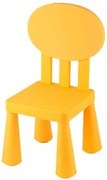 Детско столче с овална облегалка - жълто