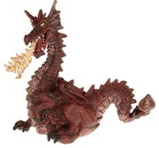Papo - Фигурка Червен дракон с пламък 39016