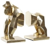 Raamatutugi DKD Home Decor Златен Смола Колониален Горила (14 x 12,5 x 24 cm)