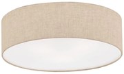 Бежово осветително тяло за таван с текстилен абажур ø 40 cm Thor – Fischer & Honsel